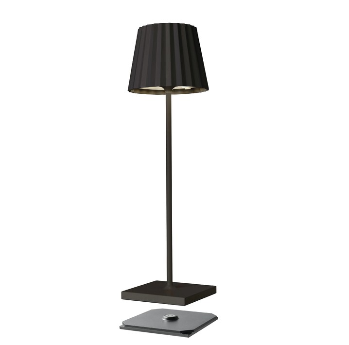 Sompex In- & Outdoorleuchte Troll 2.0 schwarz akkubetriebene und dimmbare Tischlampe kabellos