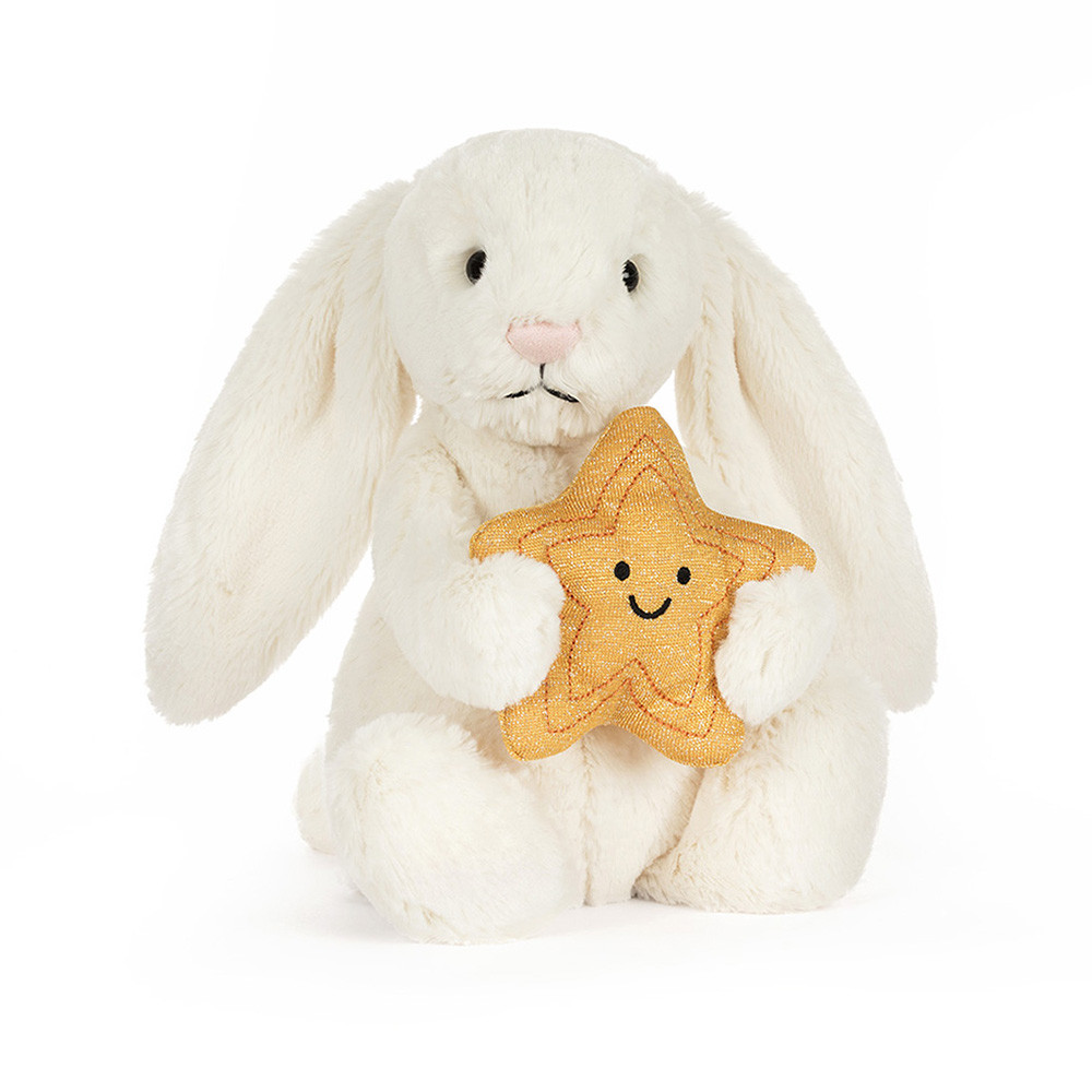 Jellycat Stofftier Cream Bunny with Star