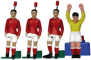Tipp-Kick WM Classics England '66 Set mit 3 verschiedenen Spielern und 1 Torwart
