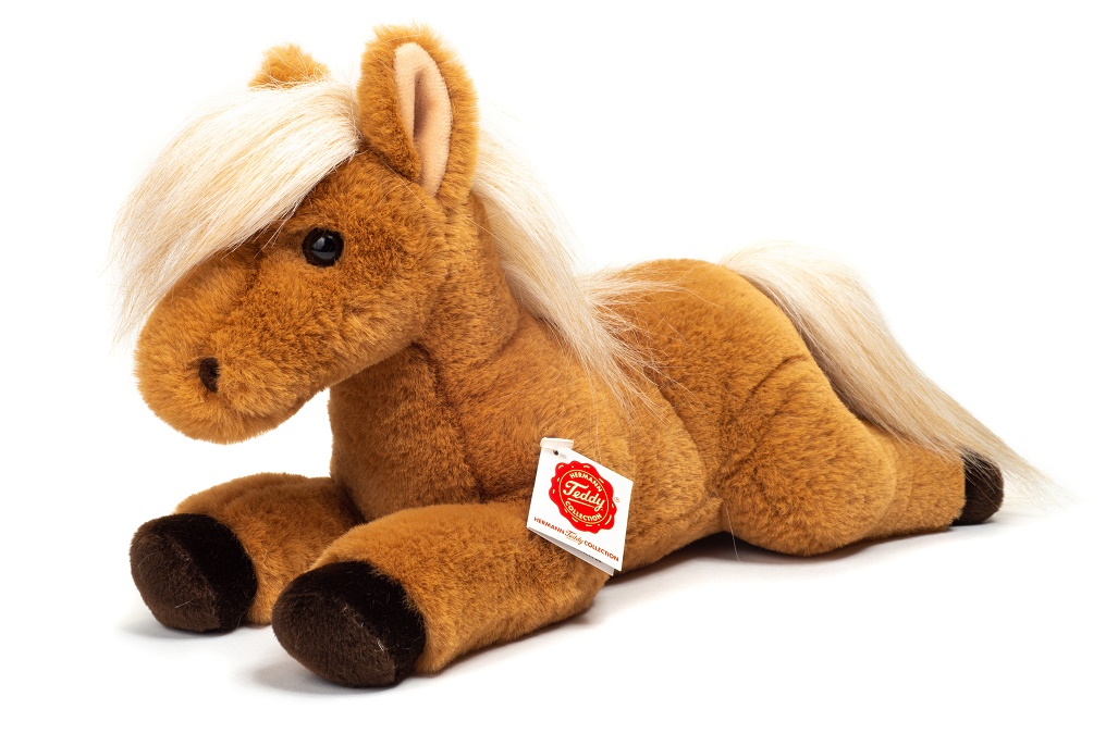 Hermann Teddy Pferd liegend 34 cm Stofftier