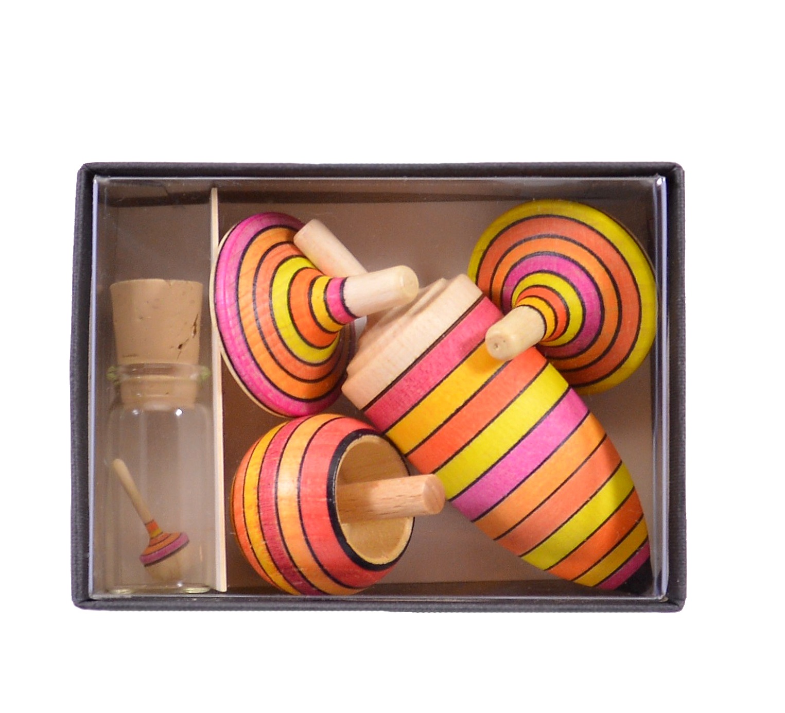 Mader Kreisel-Lernset Feuer Holzkreisel Set aus der Kreiselmanufaktur
