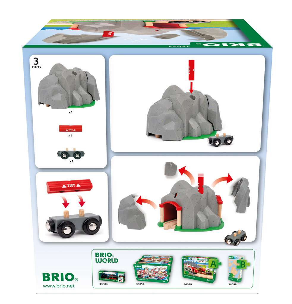 BRIO Eisenbahn Tunnel mit Sprengfunktion