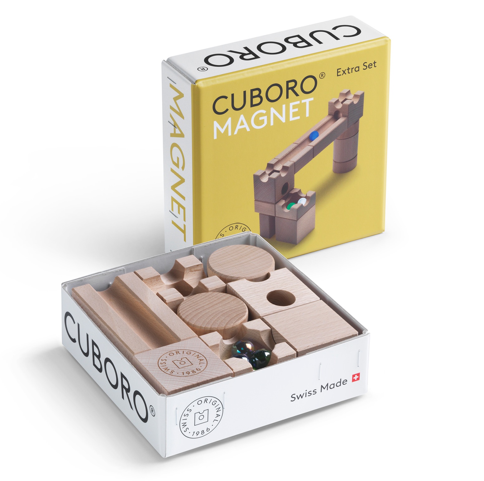 Cuboro Kugelbahn Extra Set Magnet - 12 Elemente - ab 3 Jahren