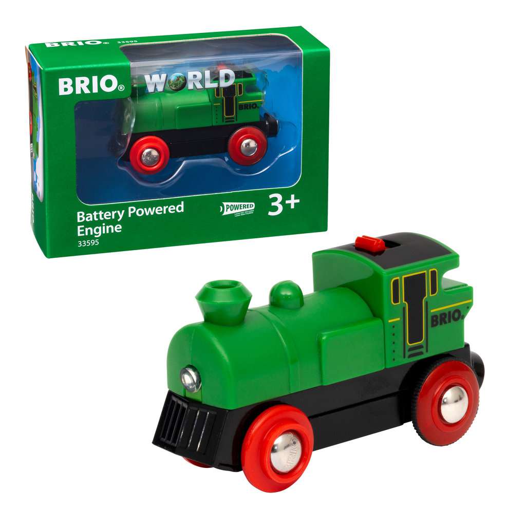BRIO Speedy Green Batterielok für die Holz Eisenbahn