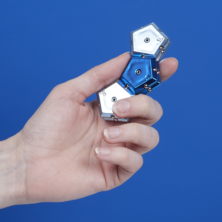 SPEKS Geode Sphere Chrome Cosmos Blue Magnet Fidgettoy ab 14 Jahren