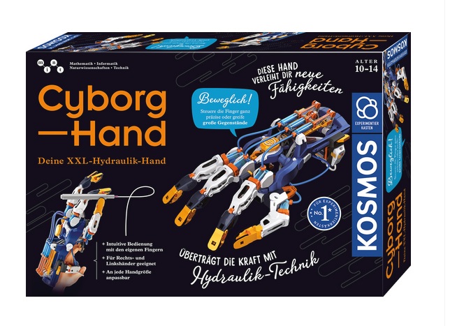 Kosmos Experimentierkasten Cyborg-Hand Bausatz für eine hydraulisch gesteuerte Roboter-Hand