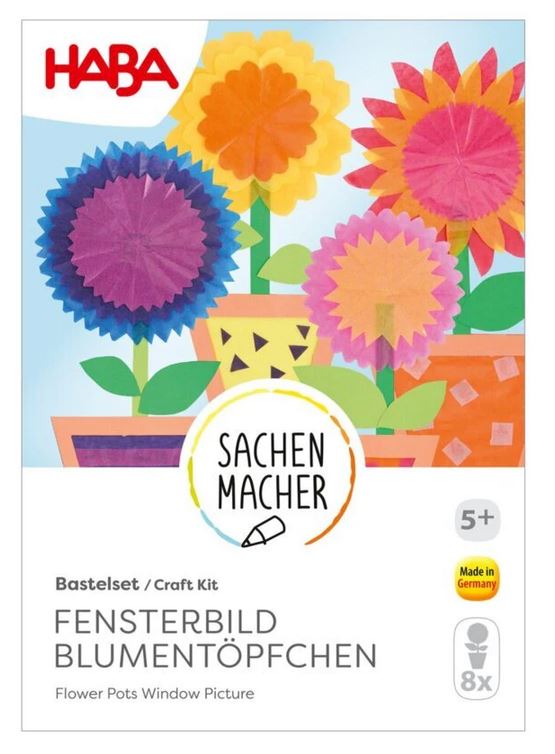 Haba Sachenmacher Bastelset - Fensterbild Blumentöpfchen 