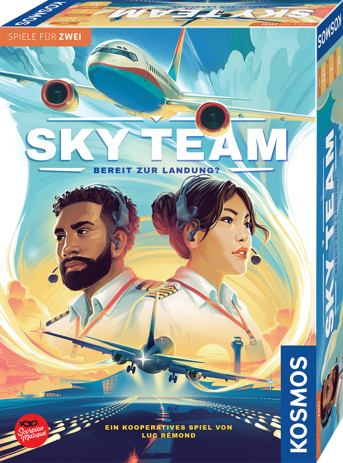 Kosmos Gesellschaftsspiel Sky Team kooperatives Zwei-Personen-Spiel, Spiel des Jahres 2024