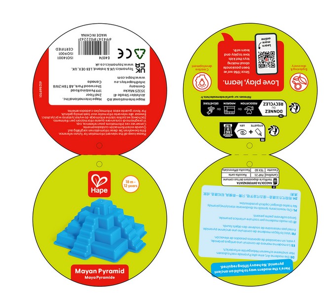 Hape Sandspielzeug Maya-Pyramide Sand Förmchen