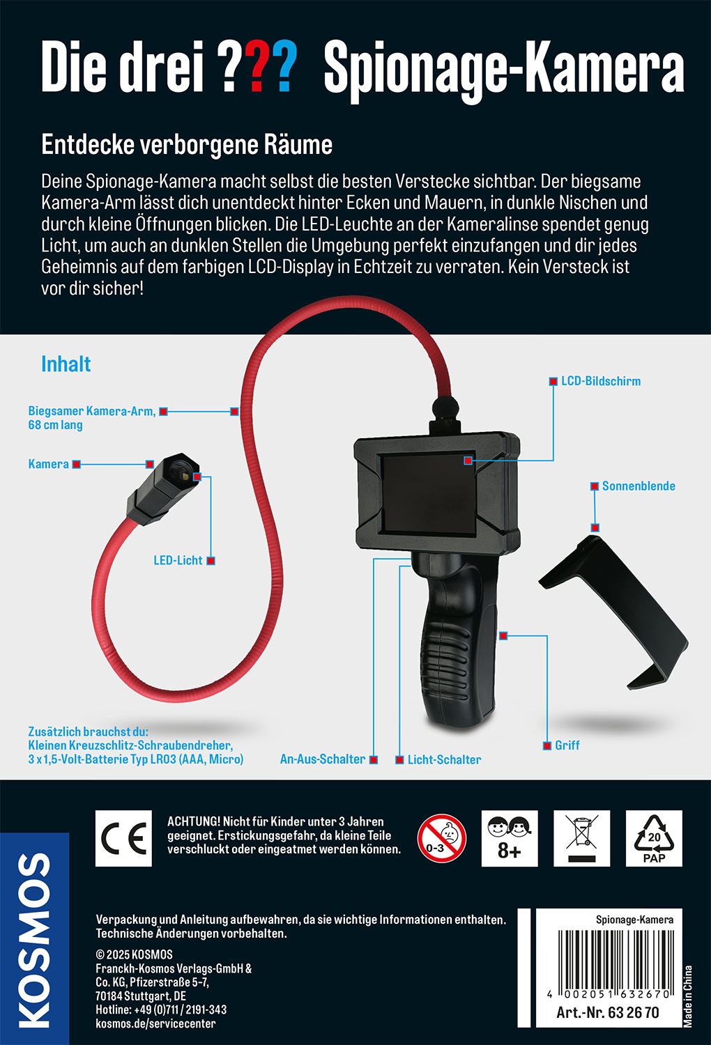 Kosmos Die drei ??? Spionage-Kamera