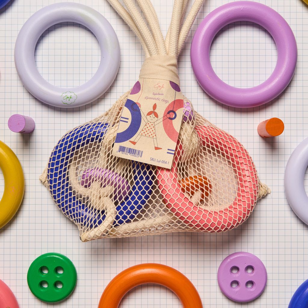 Eperfa bunte Gymnastikringe blau Turnringe mit Seilen für Kinder
