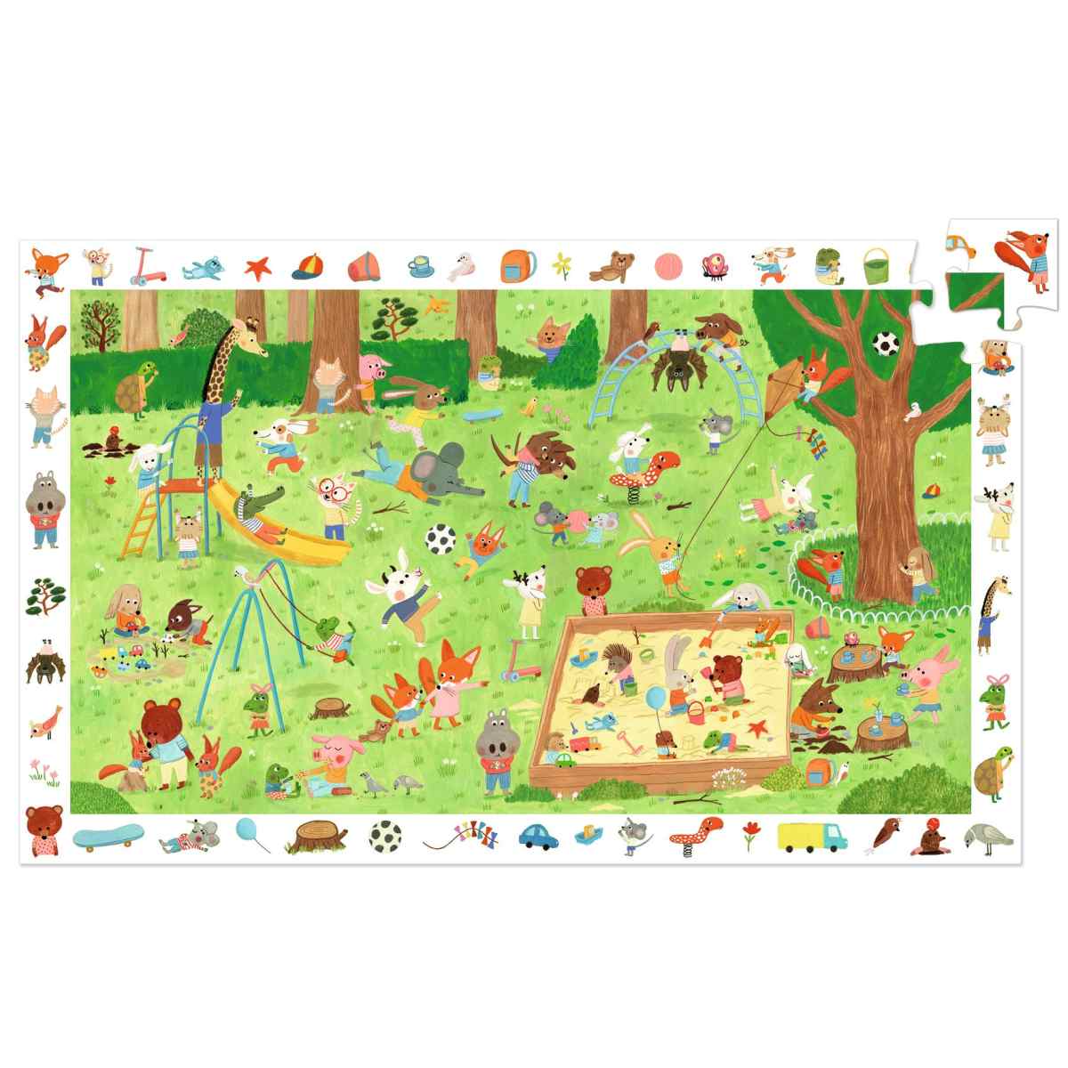 Djeco Wimmelpuzzle Spielplatz - 35 Teile