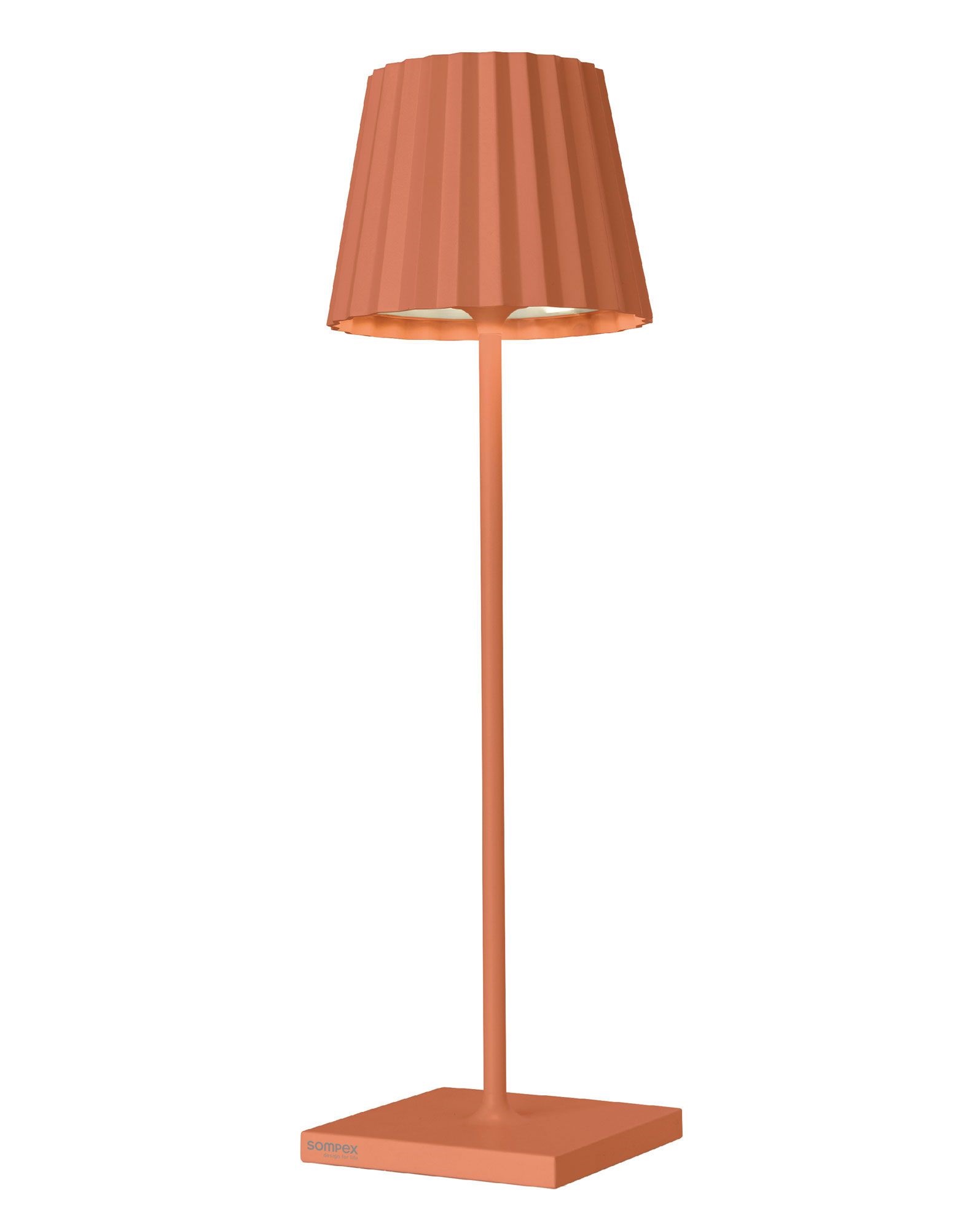Sompex In- & Outdoorleuchte Troll 2.0 orange akkubetriebene und dimmbare Tischlampe kabellos