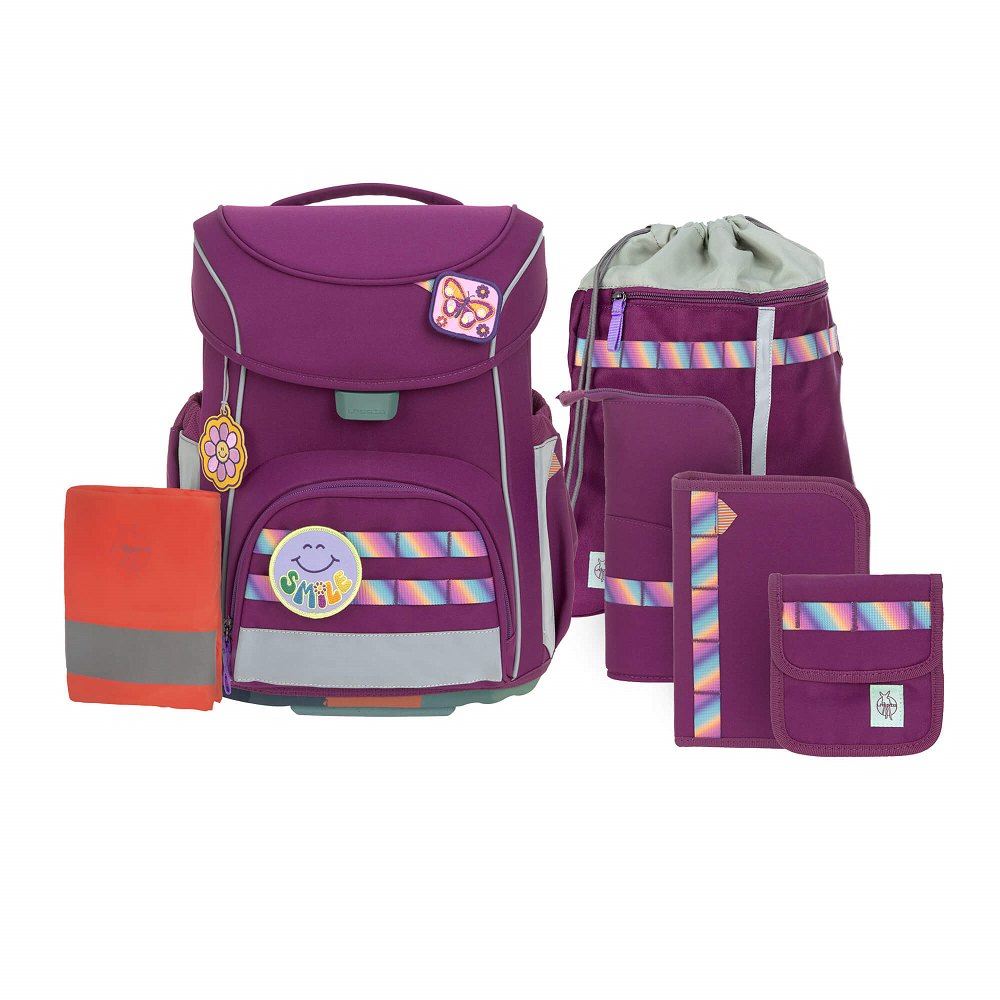 Lässig School Set Slim Unique lilac Schultasche / Schulranzen Set