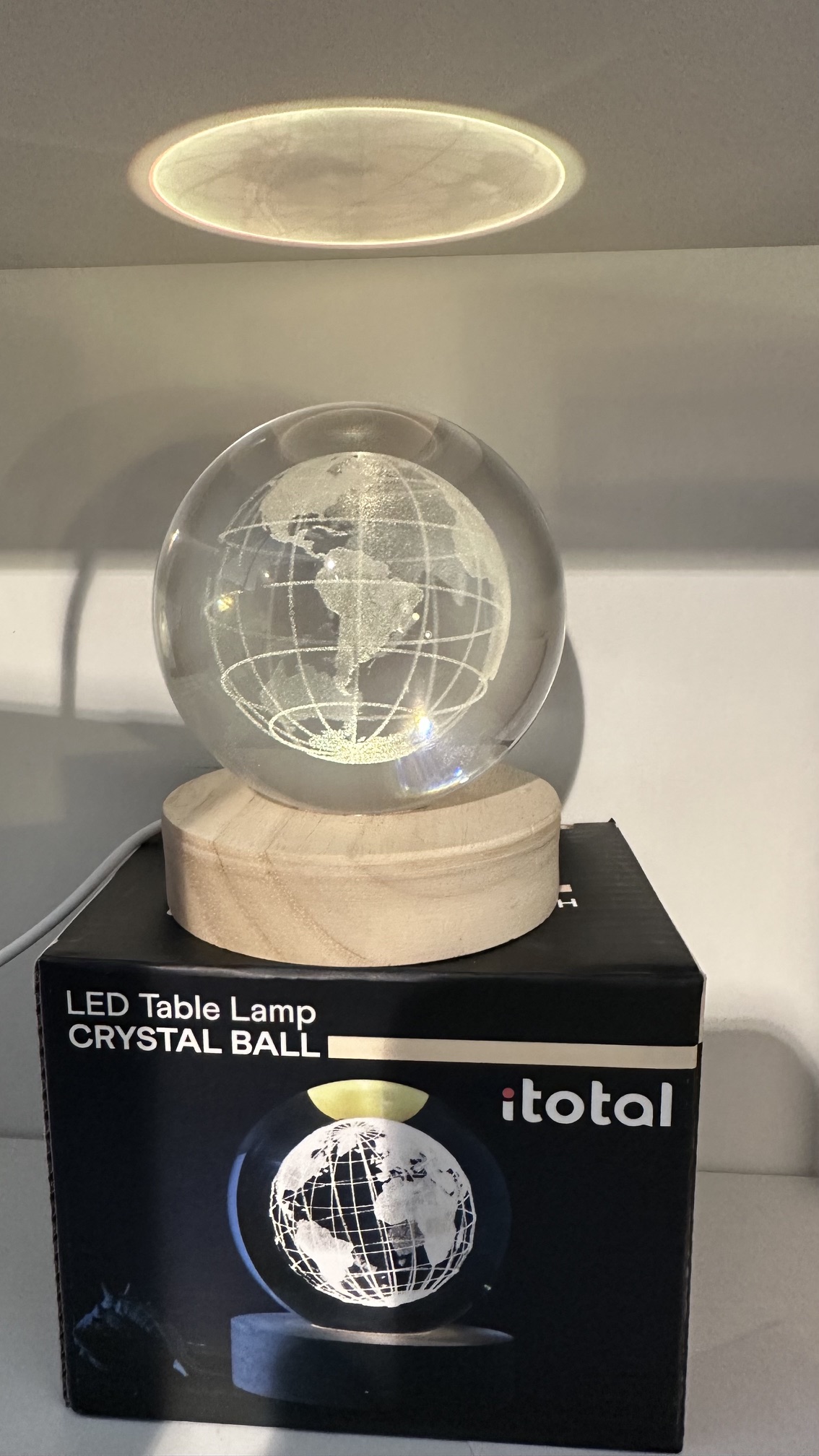 iTotal Kristallkugel-Lampe Welt medium