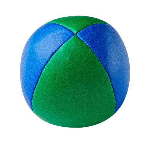 Henrys Beanbag Glatt Ø58mm blau/grün zweifarbig Premium Jonglierball Made in Germany