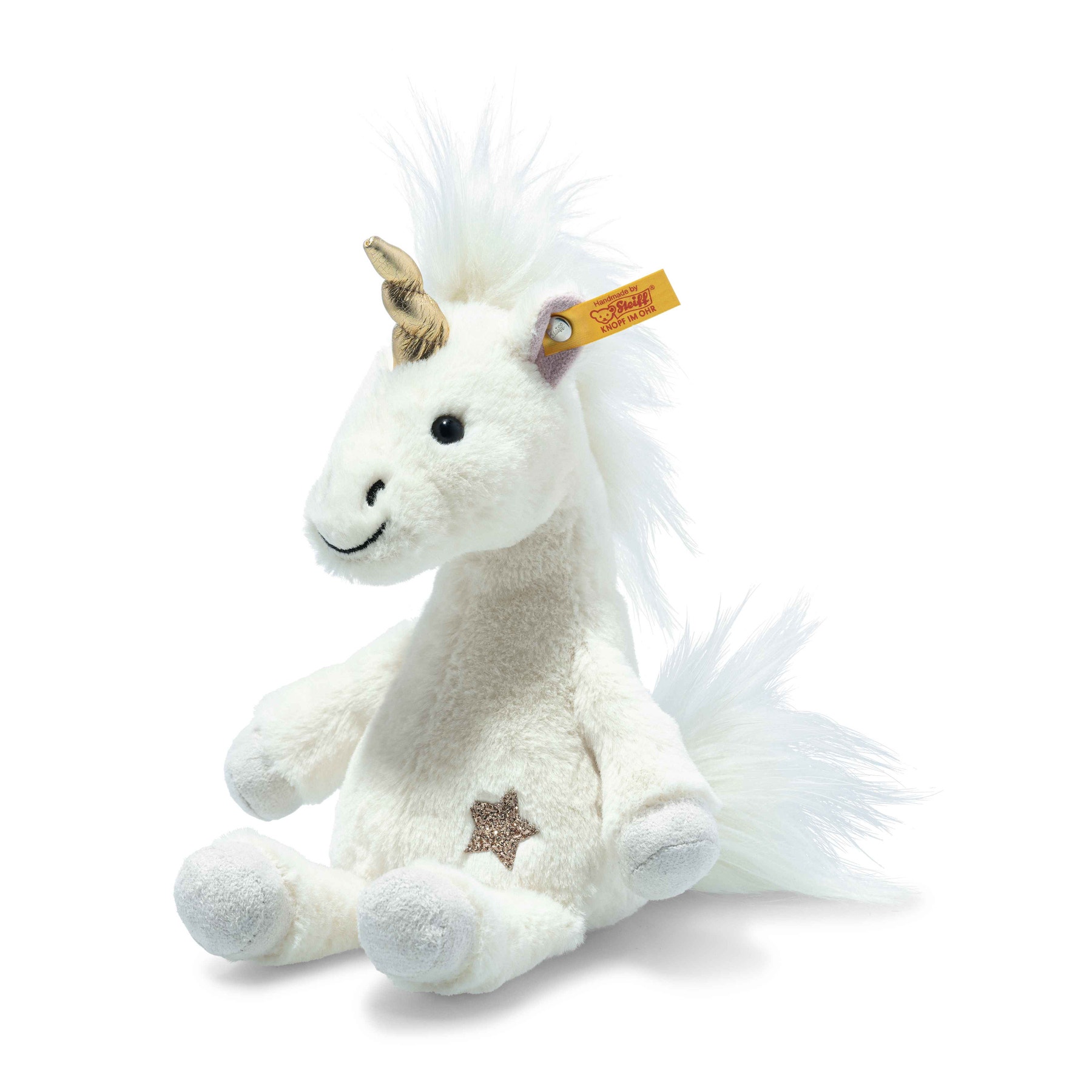 Steiff Unica Schlenker Einhorn 20 cm wéiss Plüschtier