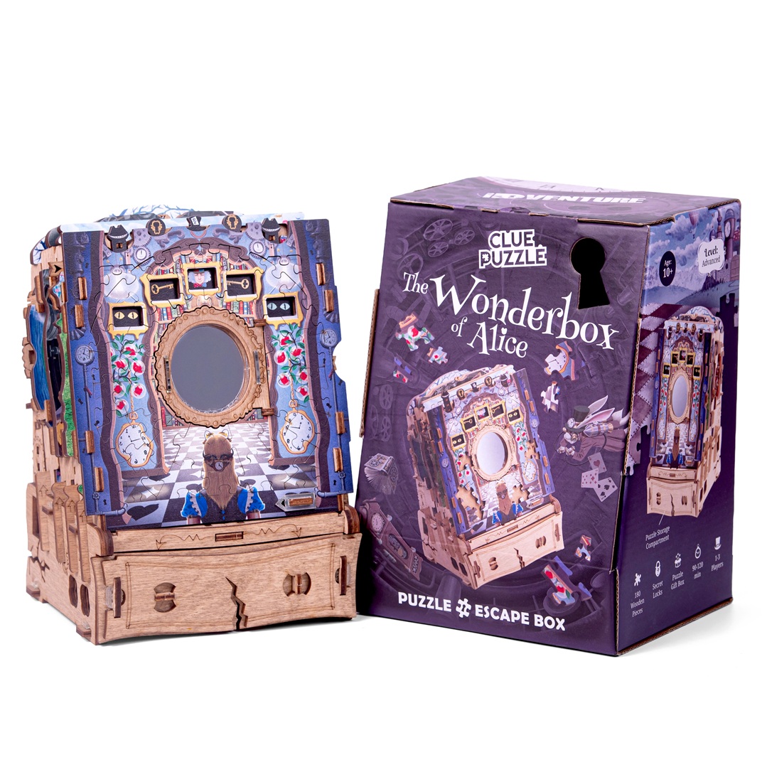 Rätselspiel Cluepuzzle - The Wonderbox of Alice  Rätselbox mit Puzzle