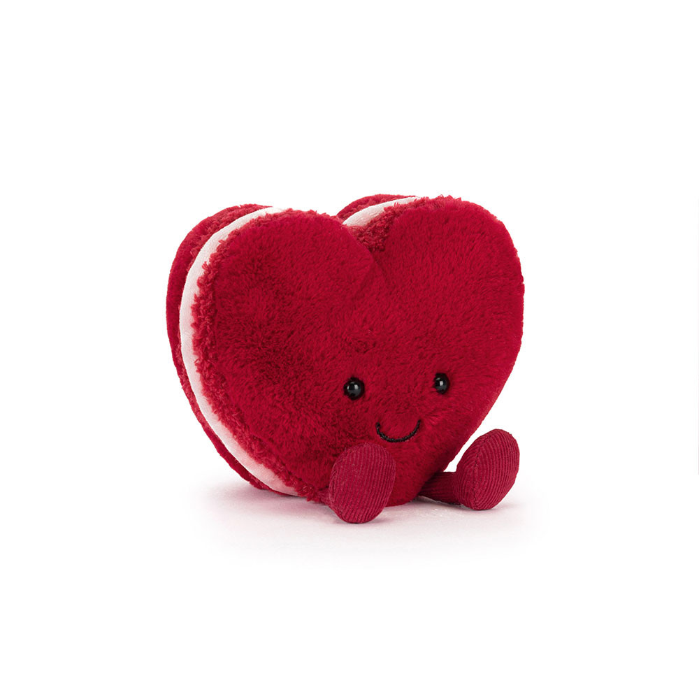 Jellycat Stofftier Amuseables Arlette Heart Macaron Red Valentinskollektion