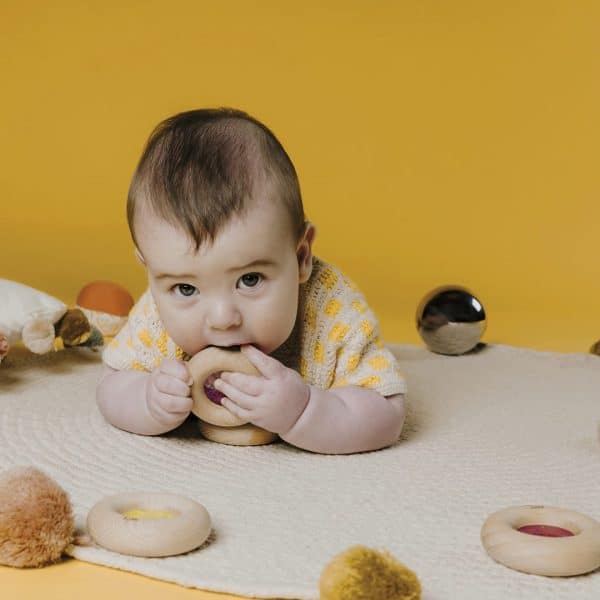 Petit Boum Sensory Calm Donut Orange Sensorik Spielzeug für Babys