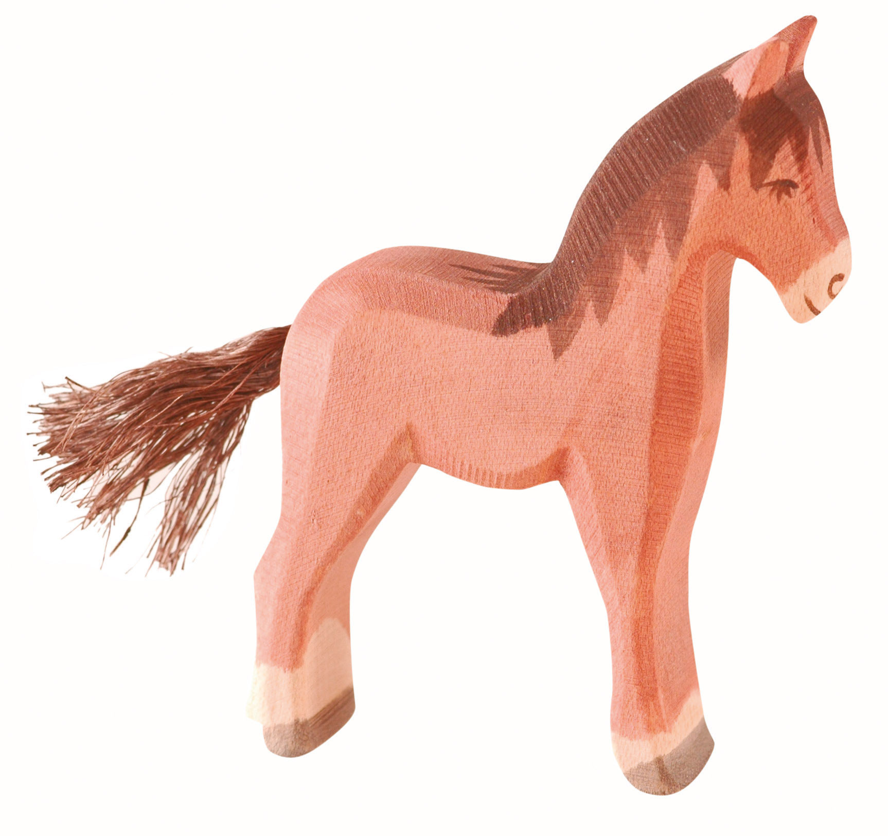 Ostheimer Fohlen braun Holzfigur