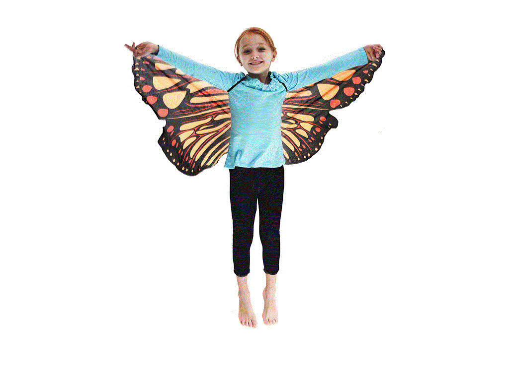Wings,Orange Burst Butterfly Schmetterlingsflügel,Polyester Dreamy Dress-ups