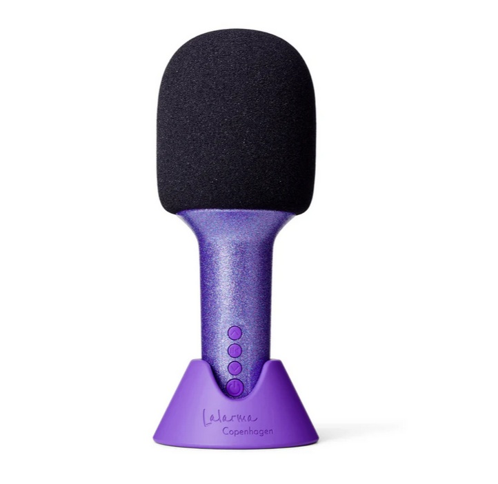 Lalarma Glitter Groove Mikrofon - purple kabellos mit vielen Einsatzmöglichkeiten