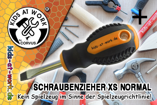 Kids at Work Schraubenzieher kurz normal Schlitz 5mm