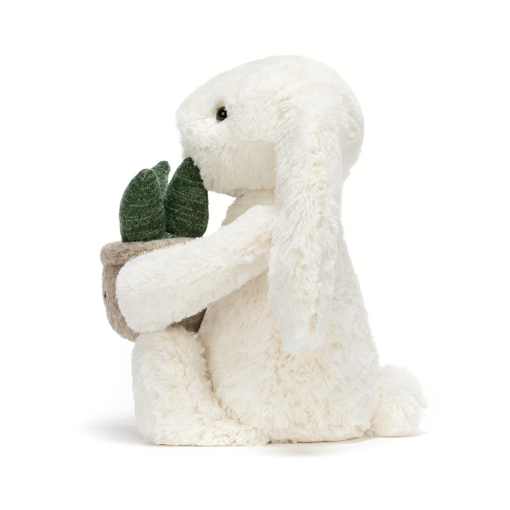Jellycat Stofftier Cream Bunny with Plant