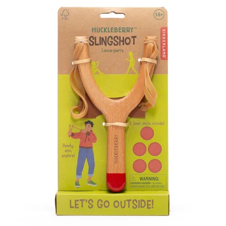 Huckleberry Zwille aus Holz - Slingshot mit 5 Bällen