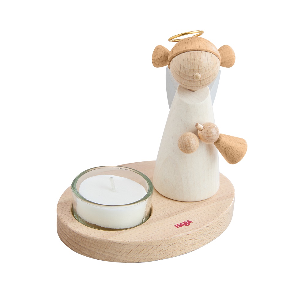 Haba Engel mit Teelicht-Halter weihnachtliche Holzfigur