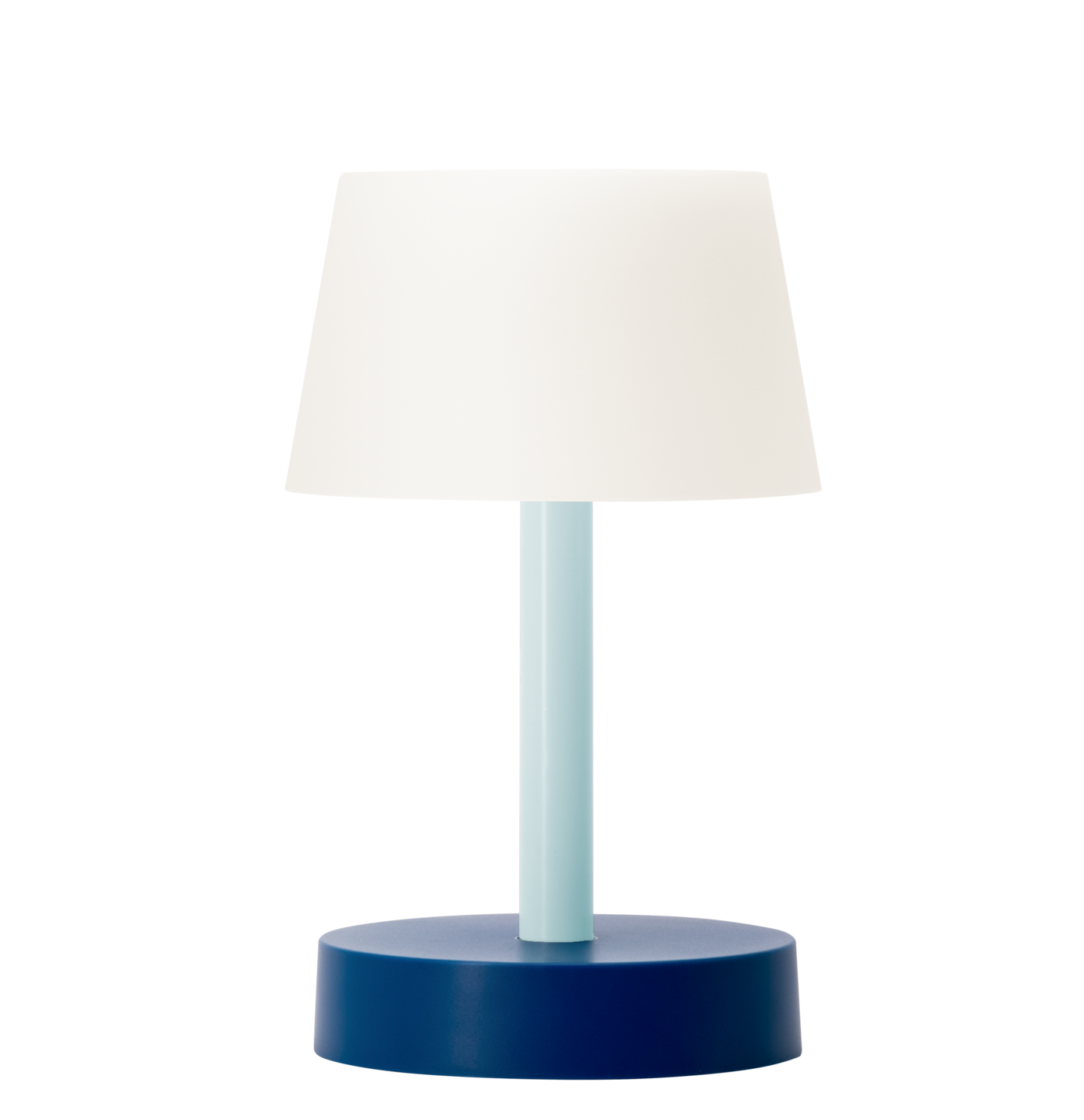 Remember Tischleuchte Fritz Sky Akku Lampe mit blauem Fuß