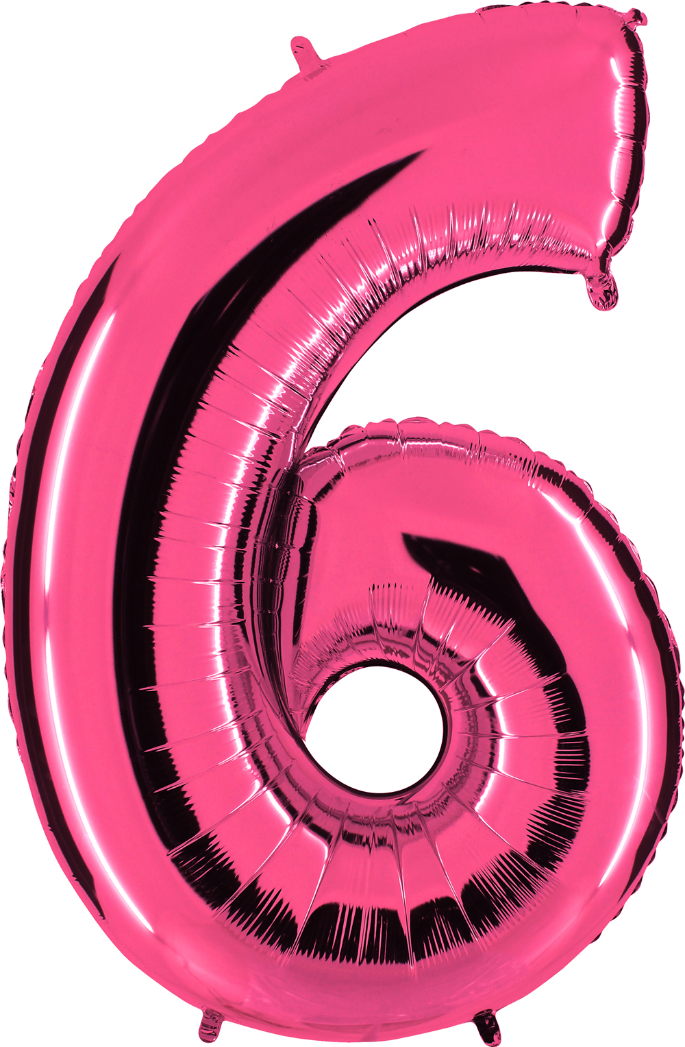 Zahlenballon 40" Folienzahl "6" fuxia