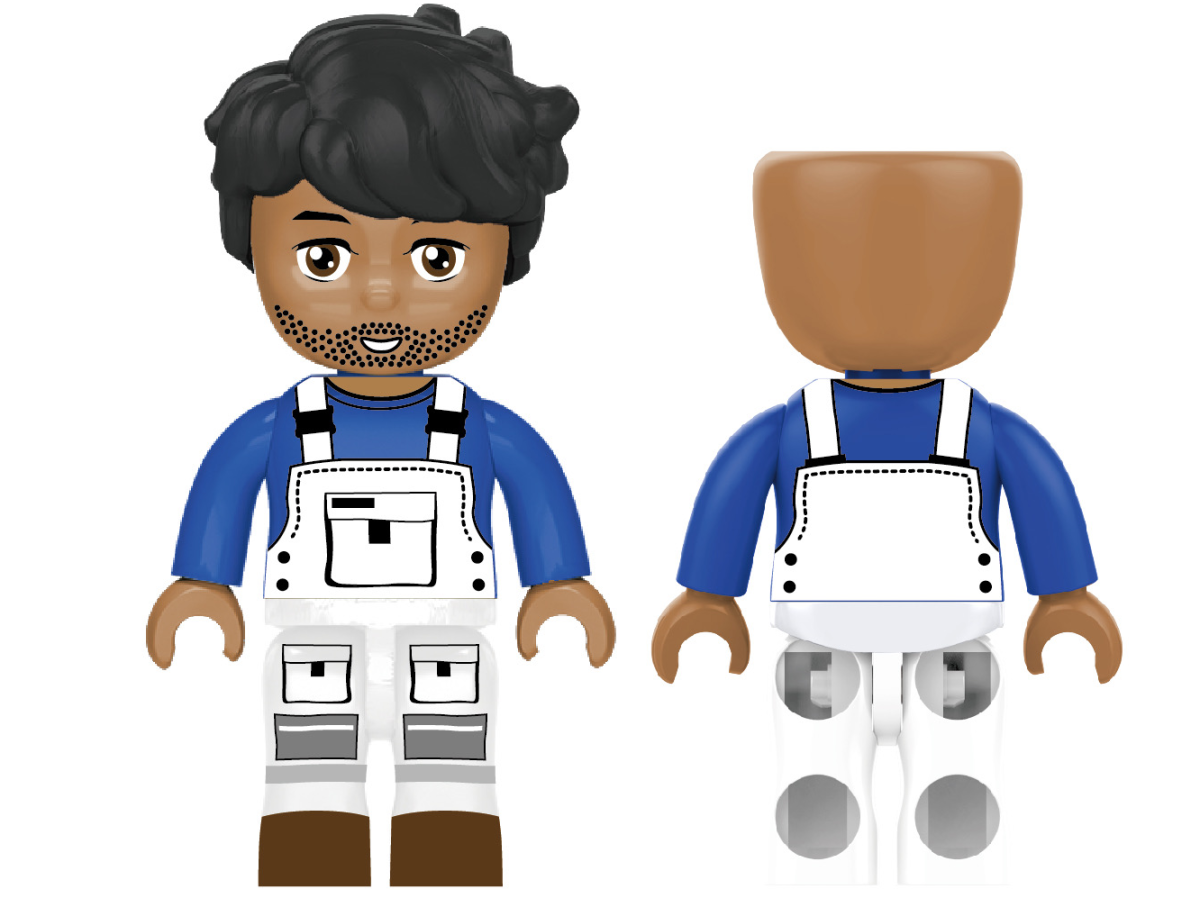 KiddiCraft Klemmbausteinset Uschis Wurstbude mit 189 Teilen und 2 Figuren