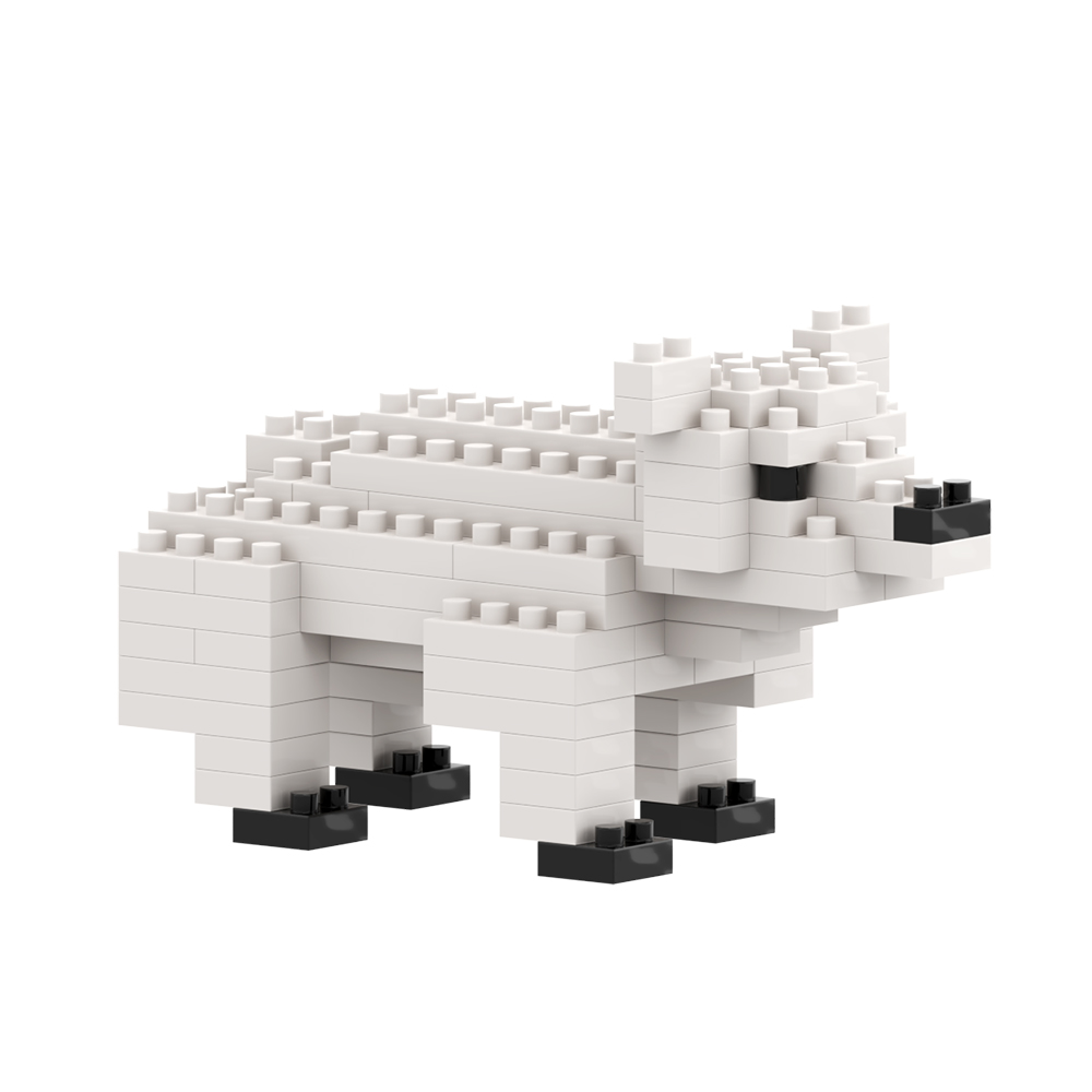Brixies Eisbär 90 Mini-Klemmbausteine