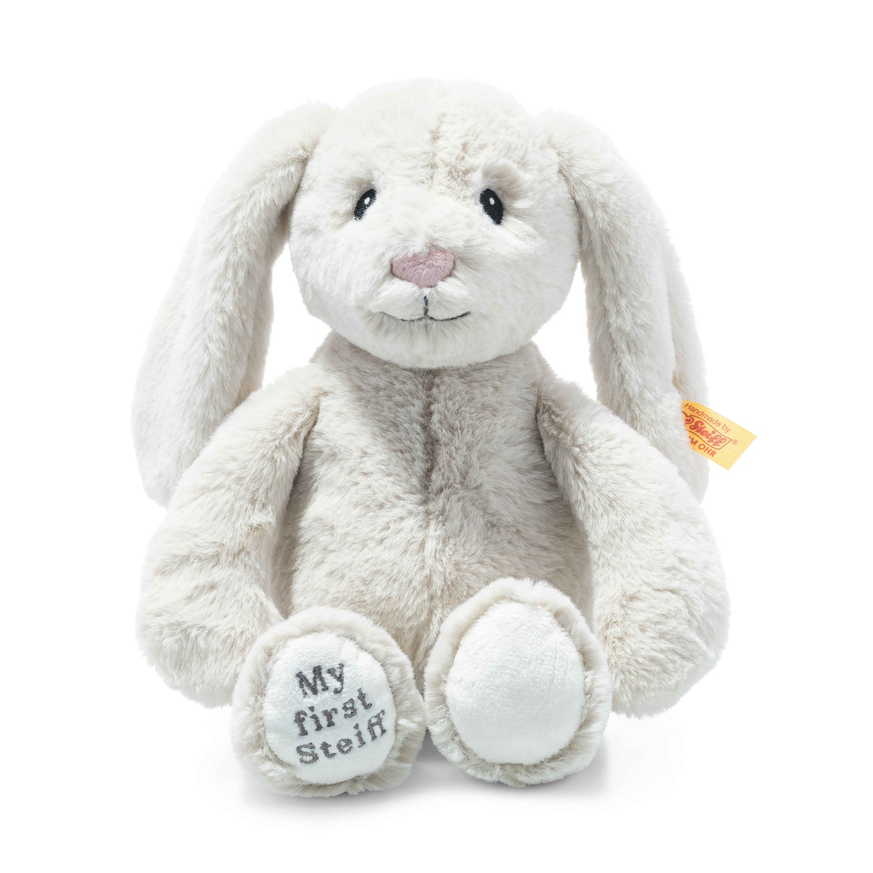 Steiff Stofftier Hoppie Hase My first Gr. 26cm Plüsch-Hase hellgrau