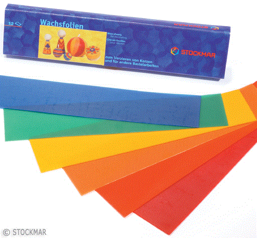 Stockmar Wachsfolien 12 Farben 200mm x 40mm 