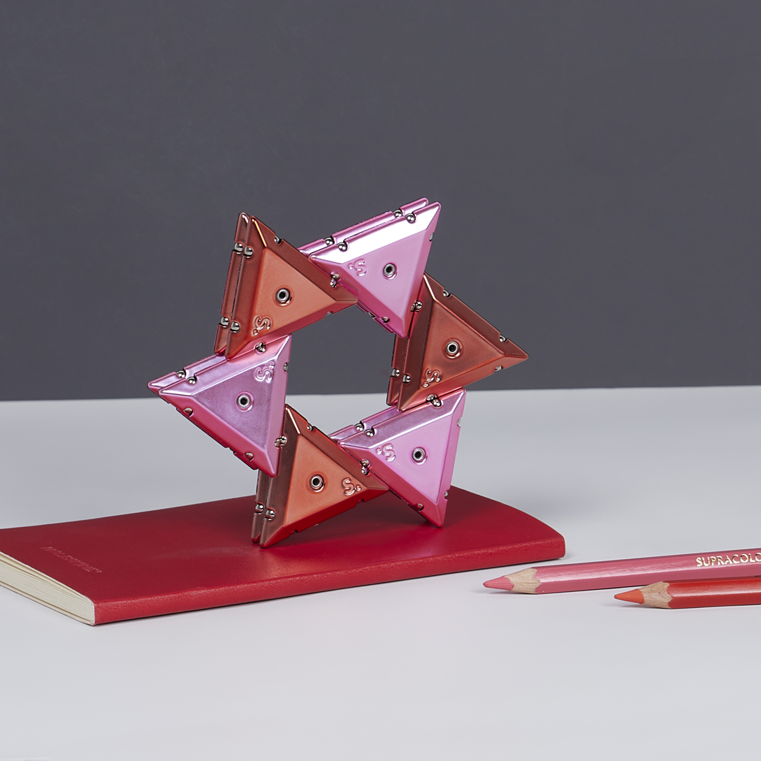 SPEKS Geode Pyramid Chrome Stellar Pink Magnet Fidgettoy ab 14 Jahren