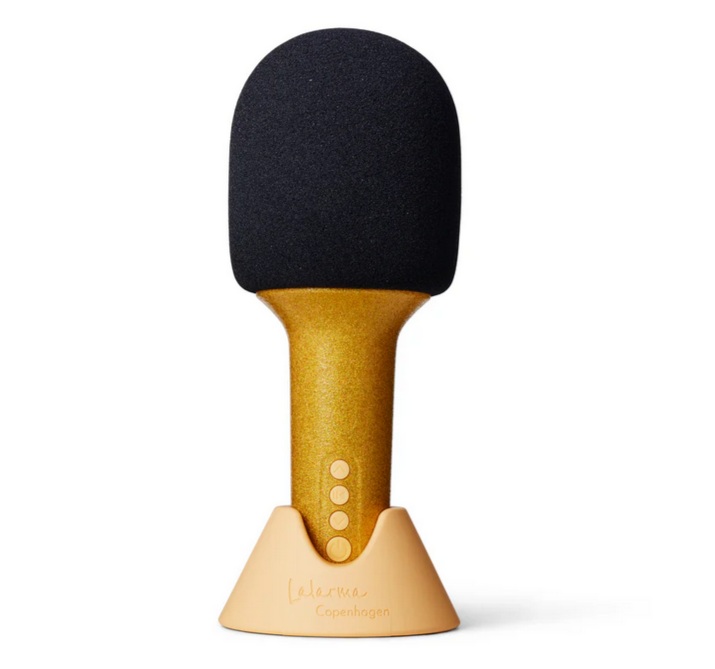 Lalarma Glitter Groove Mikrofon - gold kabellos mit vielen Einsatzmöglichkeiten