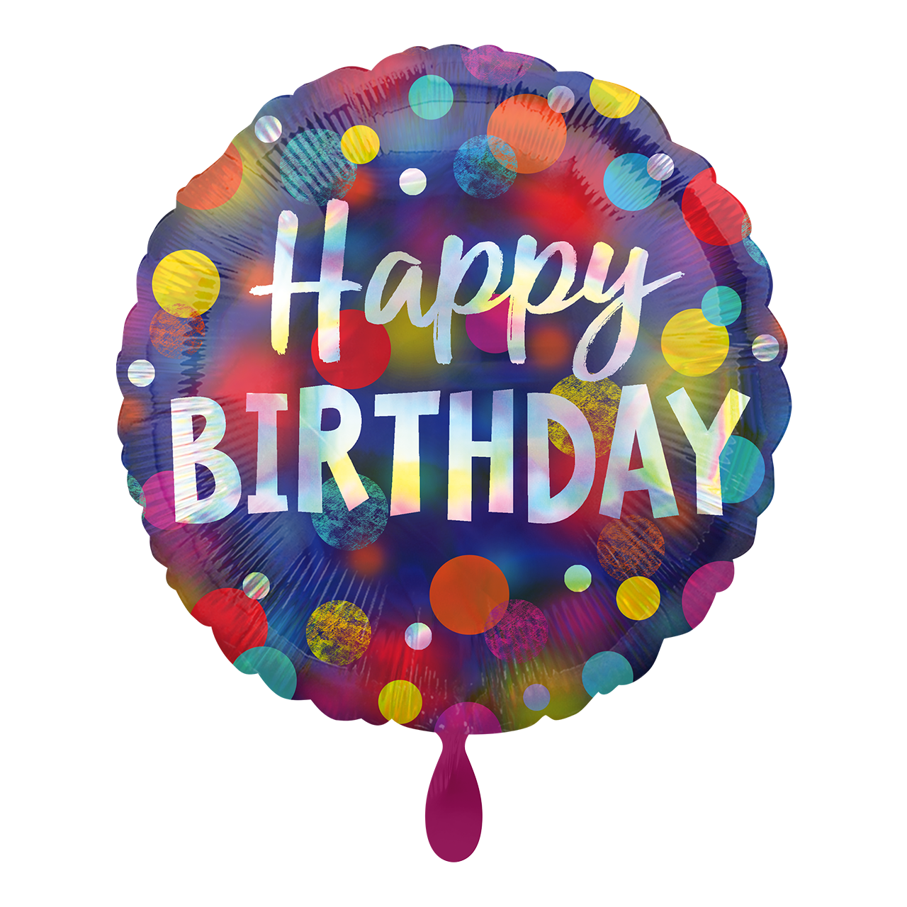 Folienballon rund Motiv Iridescent Party Dots 18" 