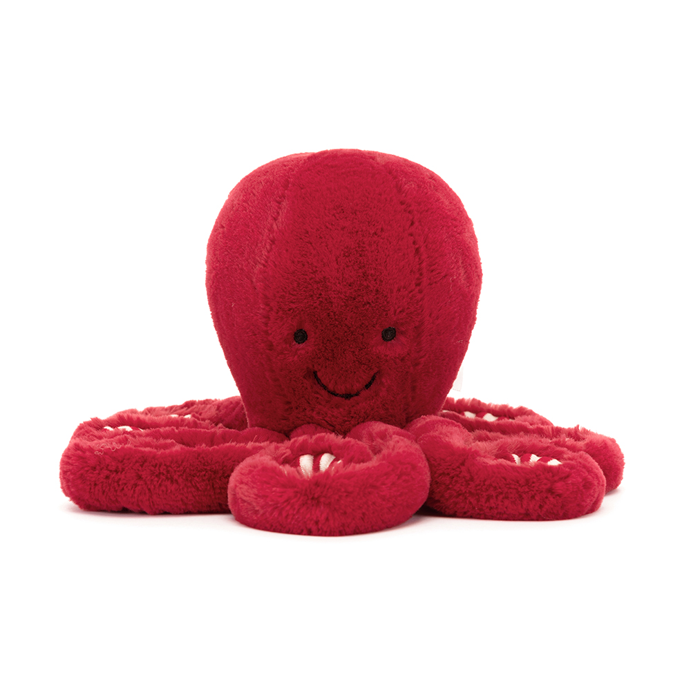 Jellycat Stofftier Cranberry Octopus Little Oktopus Plüschtier klein