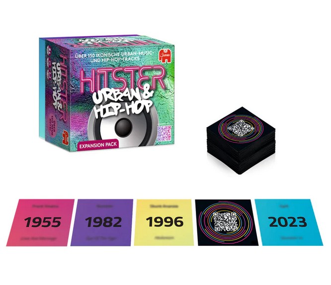 Jumbo Partyspiel Hitster Urban & Hip-Hop Gesellschaftsspiel rund um die Musik
