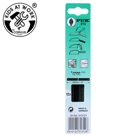 Kids at Work Holz Sägeblätter Handsäge 12 St.