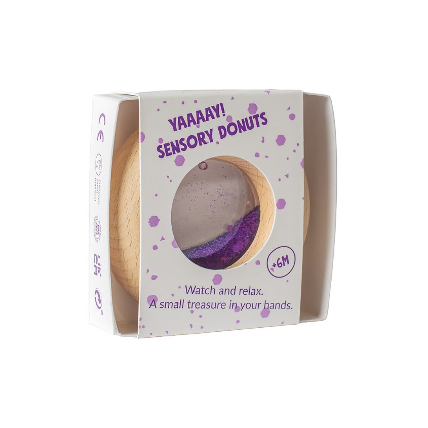 Petit Boum Sensory Calm Donut Purple Sensorik Spielzeug für Babys