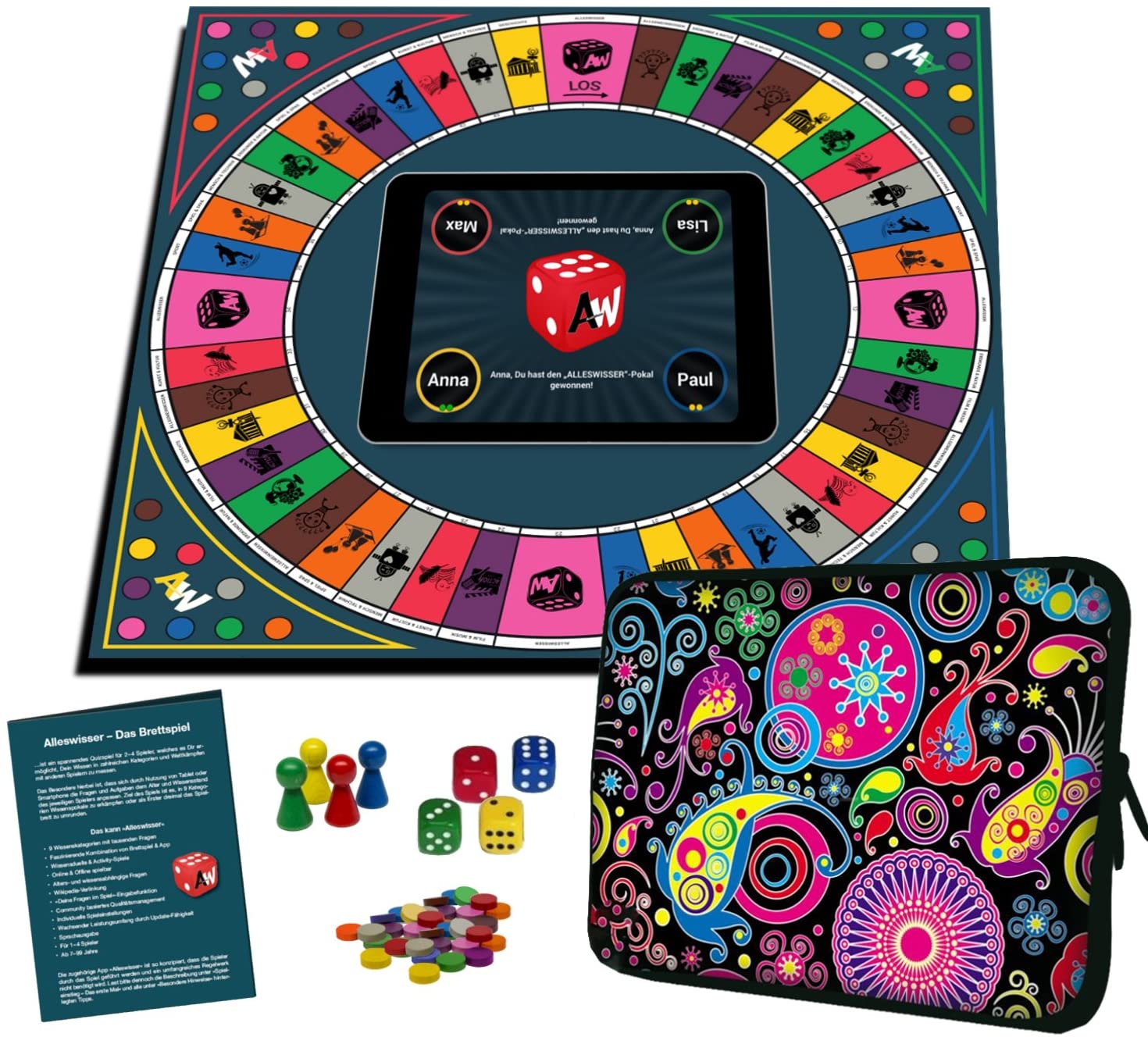 Quiz-Brettspiel Alleswisser Kunst Kultur Design 