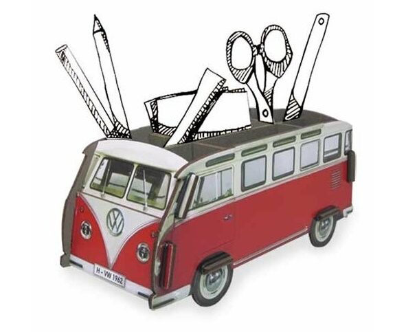 Werkhaus Stiftebox VW-Bus T1  rot  Werkhaus Stiftebox VW-Bus T1  rot