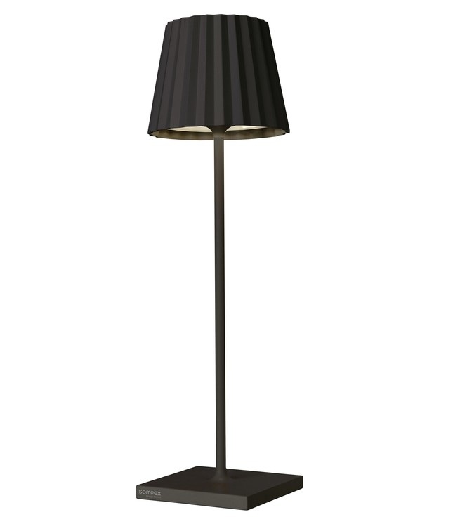 Sompex In- & Outdoorleuchte Troll 2.0 schwarz akkubetriebene und dimmbare Tischlampe kabellos