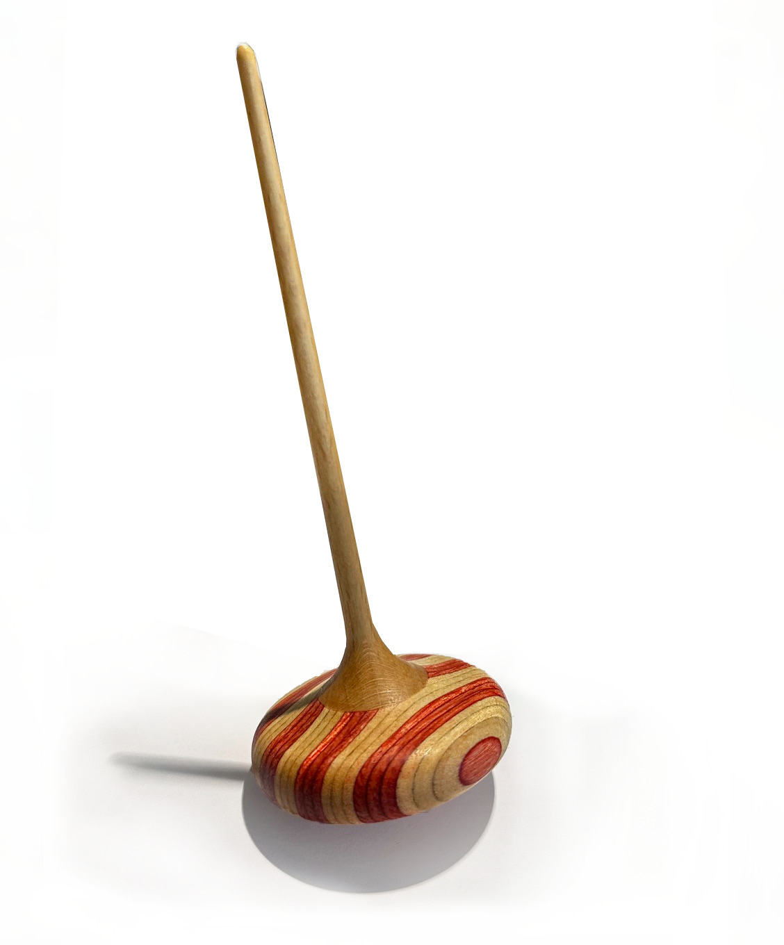 Loewe Stiftung Hoho-Kreisel lang handgedrechselter Holzkreisel