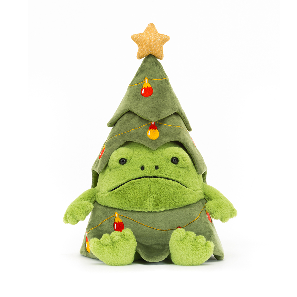 Jellycat Stofftier Christmas Tree Ricky Rain Frog Weihnachstbaum Frosch Plüschtier