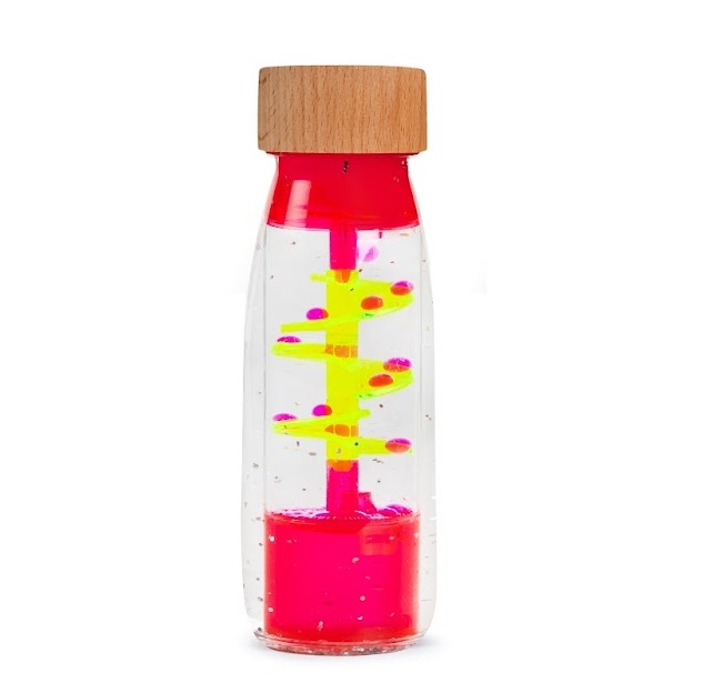 Petit Boum Move Bottle Spiral pink Sensorik Spielzeug Sensory Bottle
